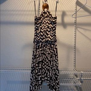 Asymmetrical pattered dress